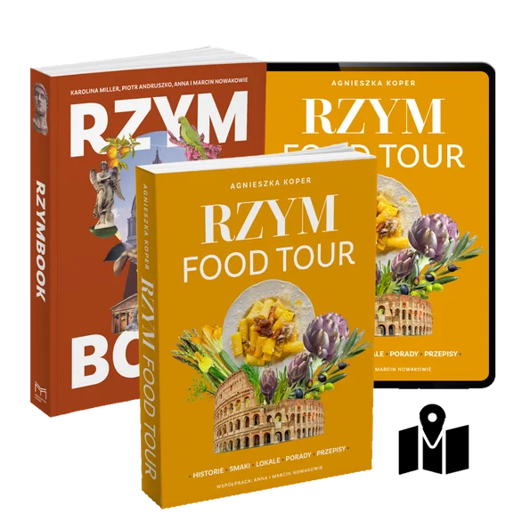 „Rzym Food Tour” z e-bookiem i mapą oraz „Rzymbook”